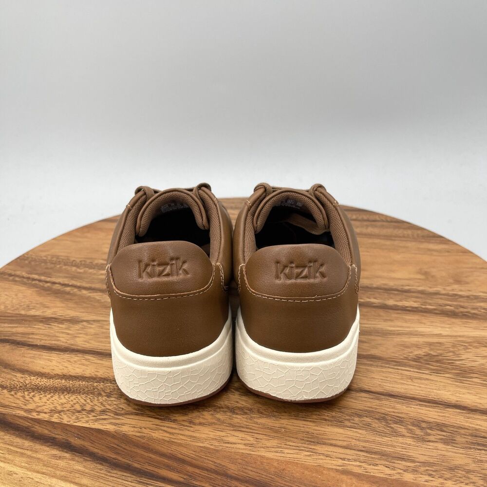 Kizik Vegas Shoes Womens Size 7 Brown Leather Slip on Handsfree Walking Sneakers - Picture 4 of 9